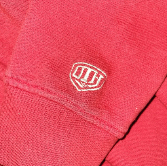 Chicago Blackhawks Old Time Hockey Newbury Coll Red Black Zip Hooded Jacket - Picture 2 of 6